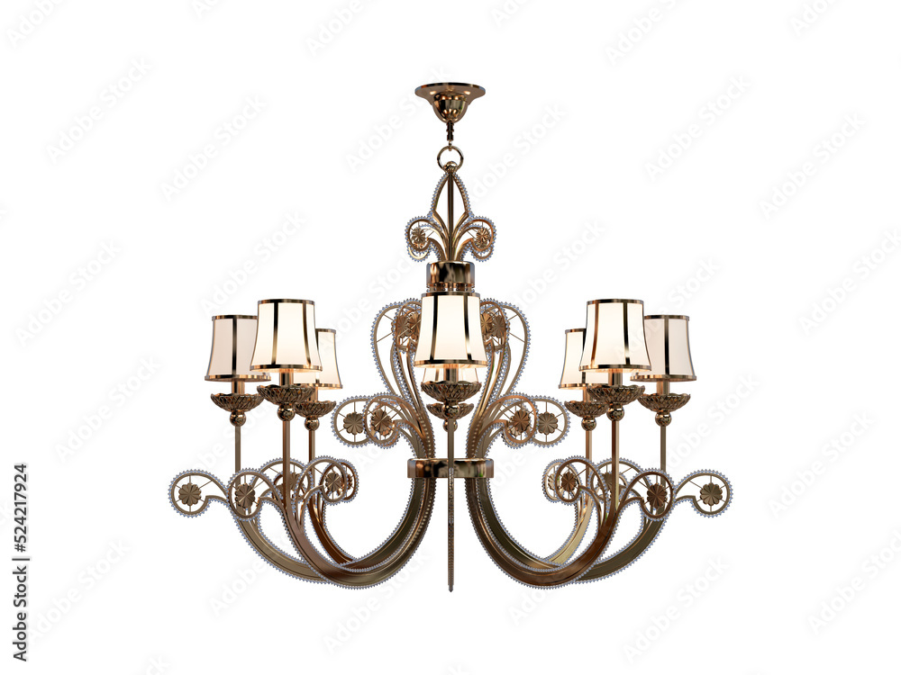 Chandelier on transparent background Chandelier on transparent background
