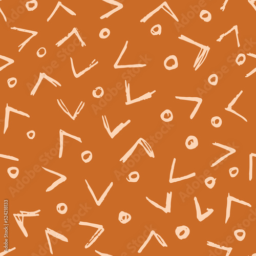 Vector Seamless Hand Drawn Scribble Pattern. Minimal Artistic Sketch Endless Print.