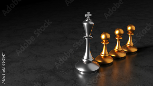 Chess king business concept, leader and success