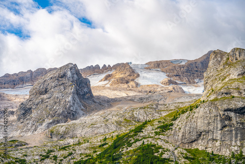 Panorama of Marmolada mountain with glacier © pyty