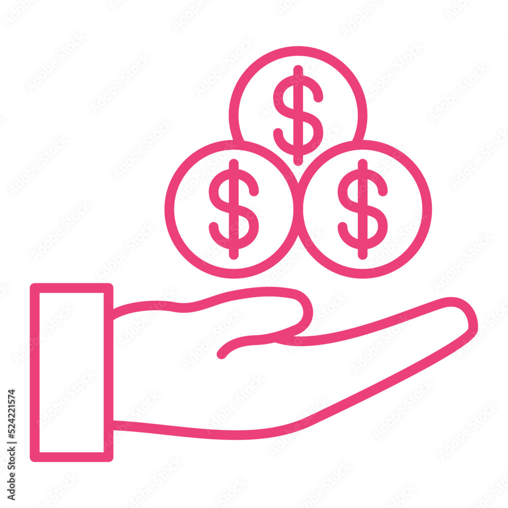 Commission Multicolor Line Icon Commission Multicolor Line Icon