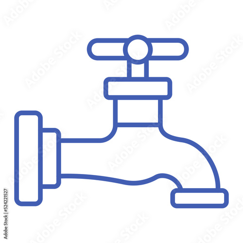 Faucet Multicolor Line Icon