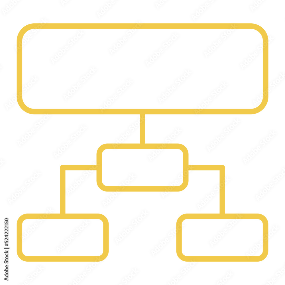 Hierarchical Structure Multicolor Line Icon Hierarchical Structure Multicolor Line Icon