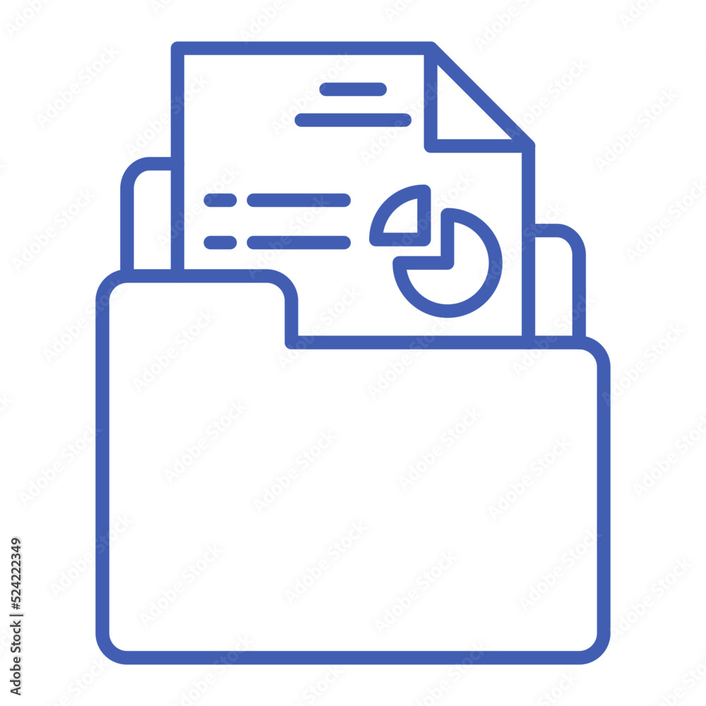 Folder Multicolor Line Icon Folder Multicolor Line Icon