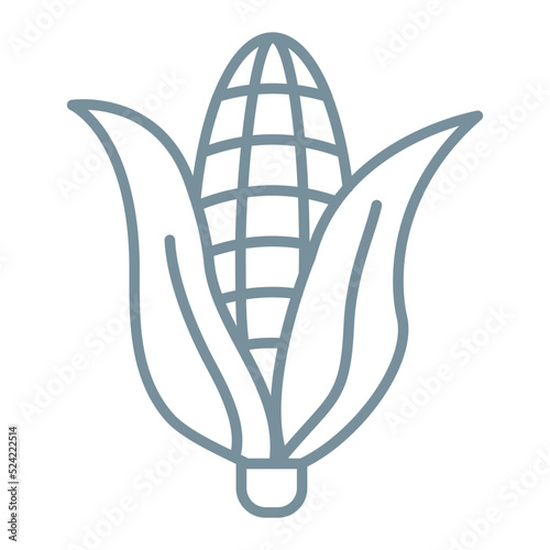 Corn Multicolor Line Icon