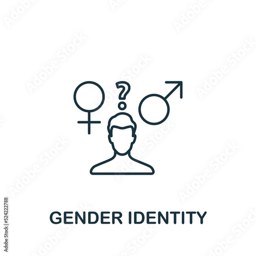 Gender Identity icon. Line simple Lgbt icon for templates, web design and infographics