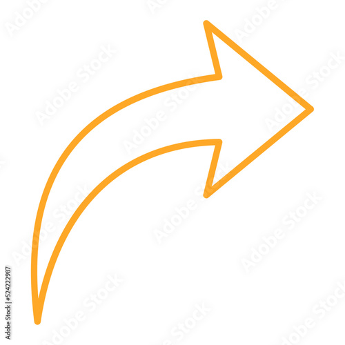 Up Right Multicolor Line Icon