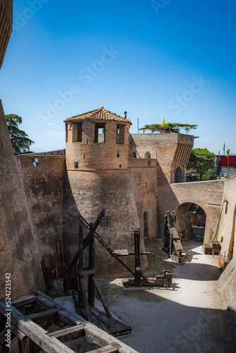The Rocca di Mondavio or Rocca Roveresca di Mondavio is a 15th-century castle in the town of Mondavio, in the region of Marche, Italy.