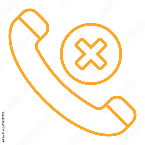 Call Missed Multicolor Line Icon