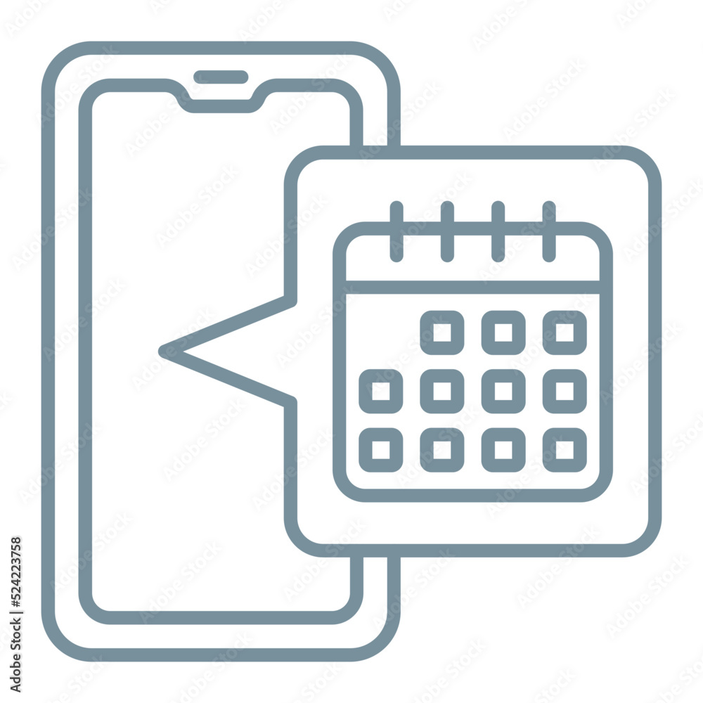 Calendar Multicolor Line Icon