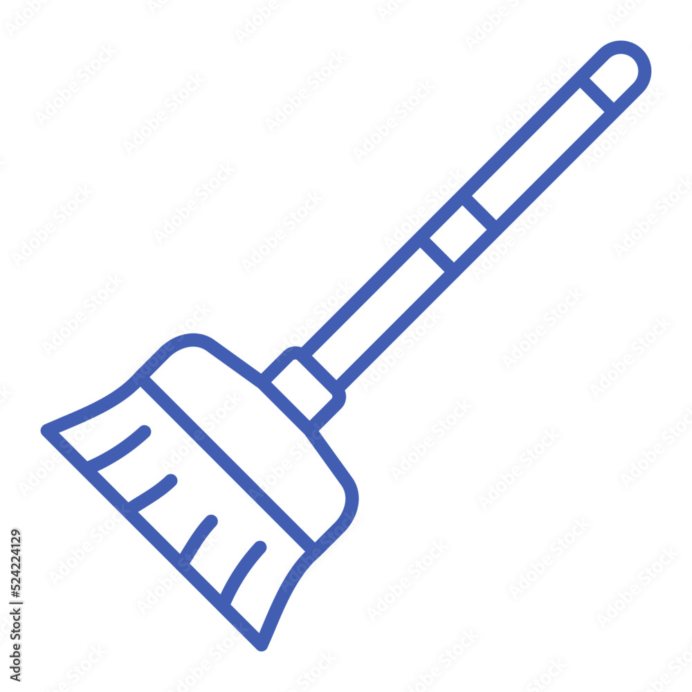 Broom Multicolor Line Icon Broom Multicolor Line Icon