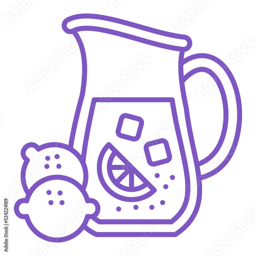 Lemonade Multicolor Line Icon