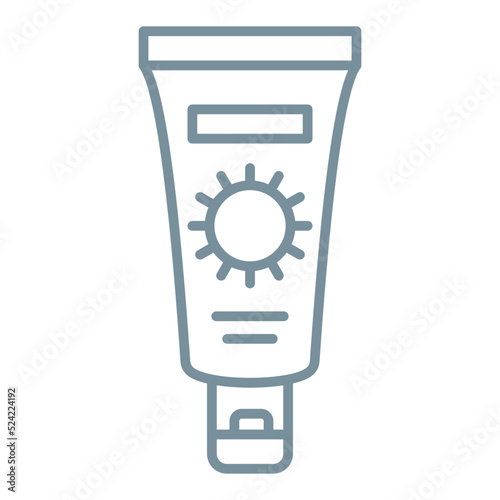 Sunscreen Multicolor Line Icon