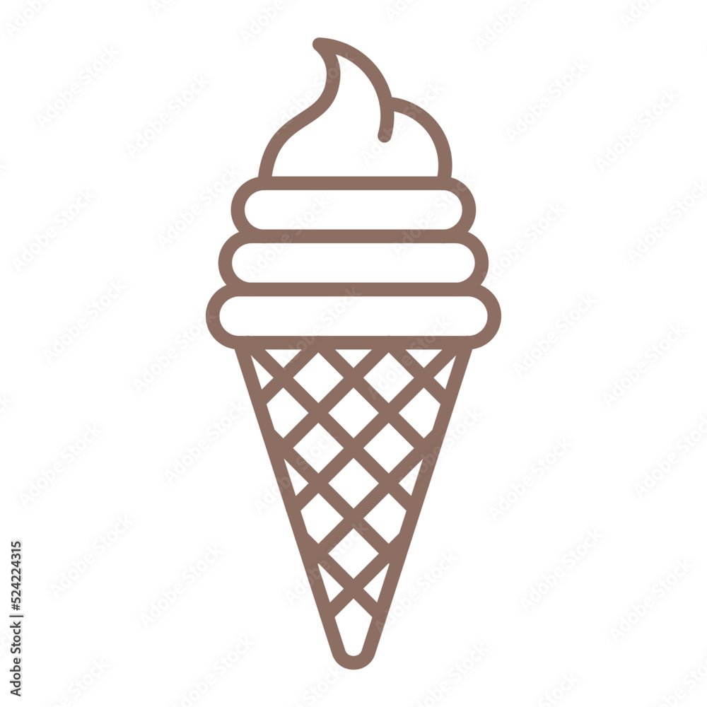 Ice Cream Multicolor Line Icon Ice Cream Multicolor Line Icon