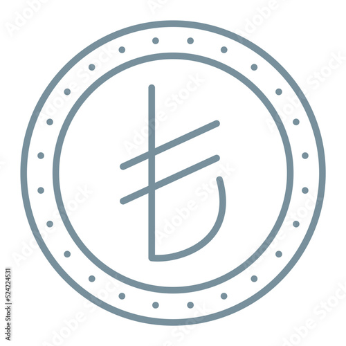 Turkish Lira Multicolor Line Icon