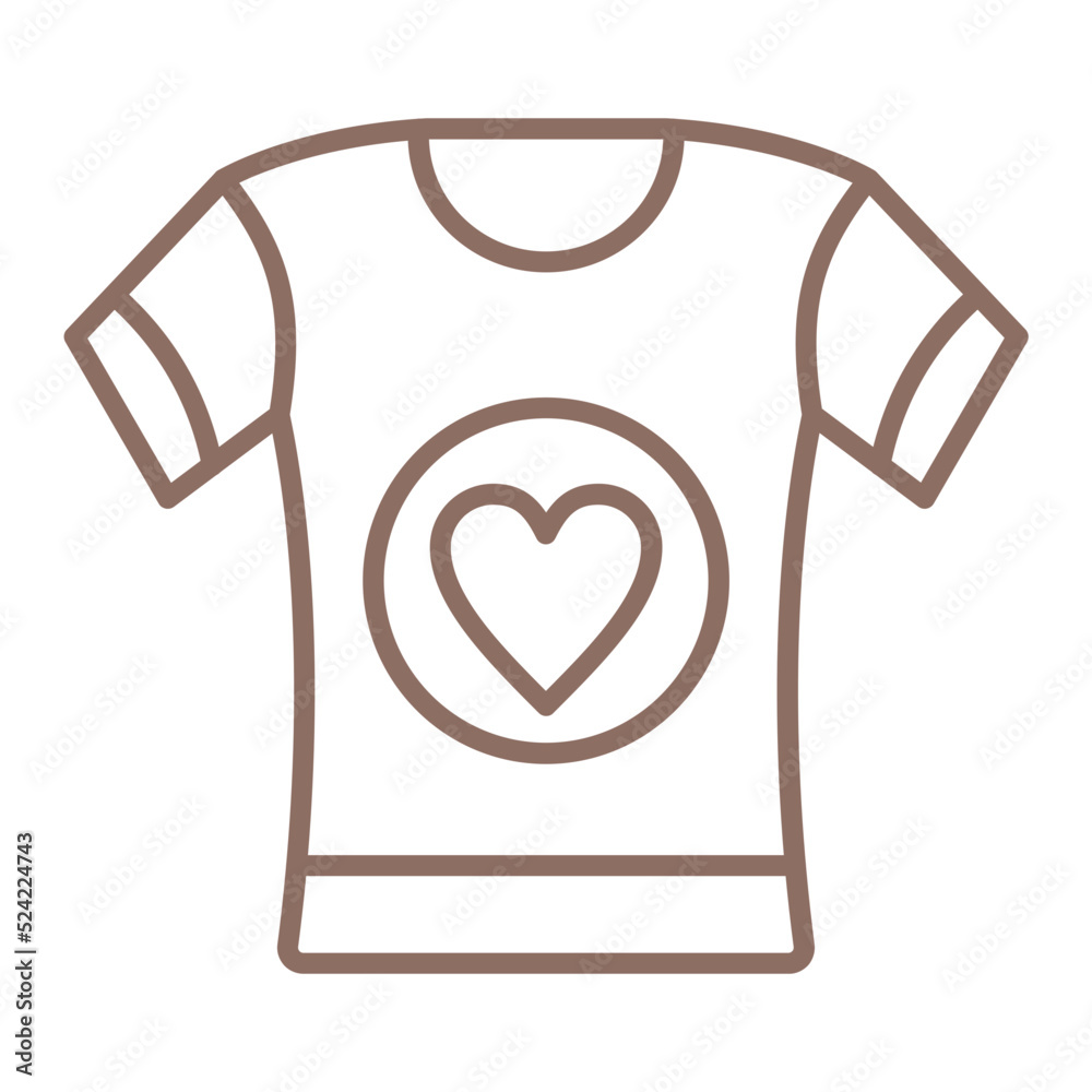 Tshirt Multicolor Line Icon Tshirt Multicolor Line Icon
