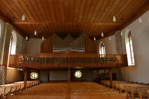 Innenansicht der Stadtkirche in Liestal, Kantons Basel-Landschaft (Schweiz) photo