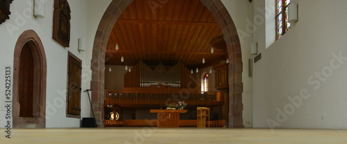 Innenansicht der Stadtkirche in Liestal, Kantons Basel-Landschaft (Schweiz) photo