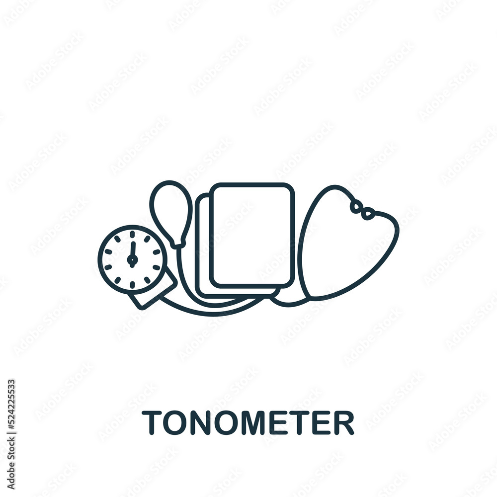 Tonometer icon. Line simple Measuring icon for templates, web design and infographics