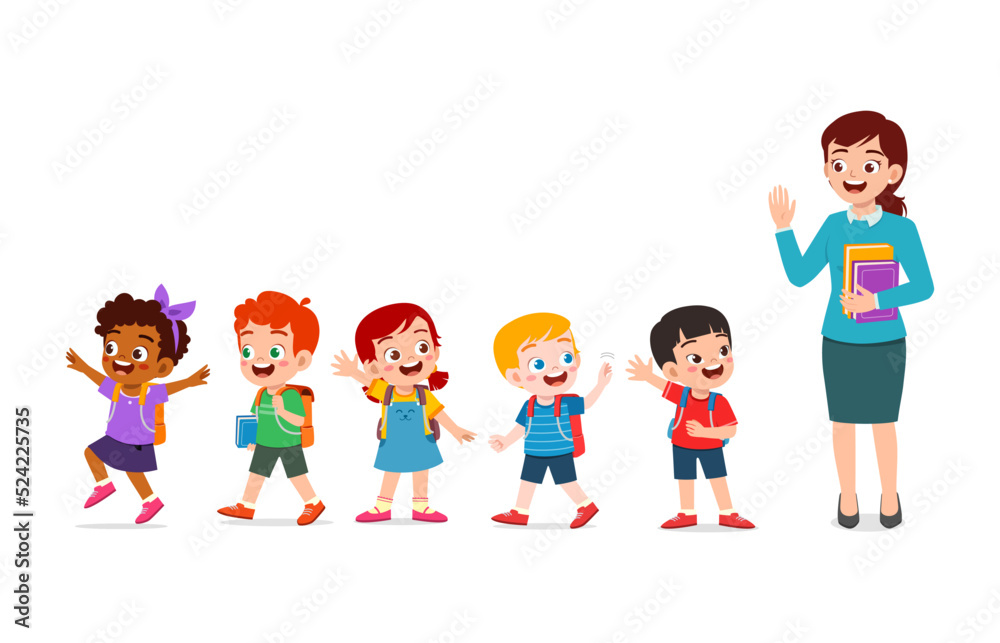 little kid go home from school and say goodbye little kid go home from school and say goodbye