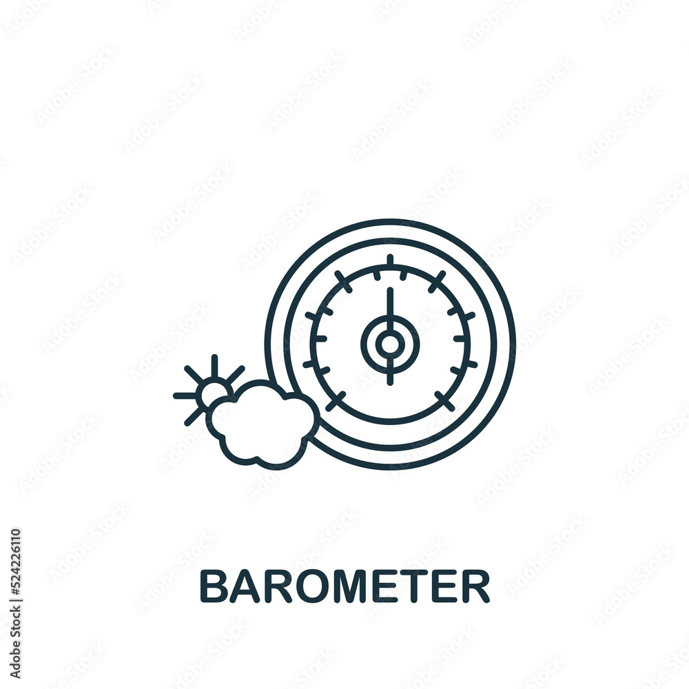 Obraz premium Barometer icon. Line simple Measuring icon for templates, web design and infographics