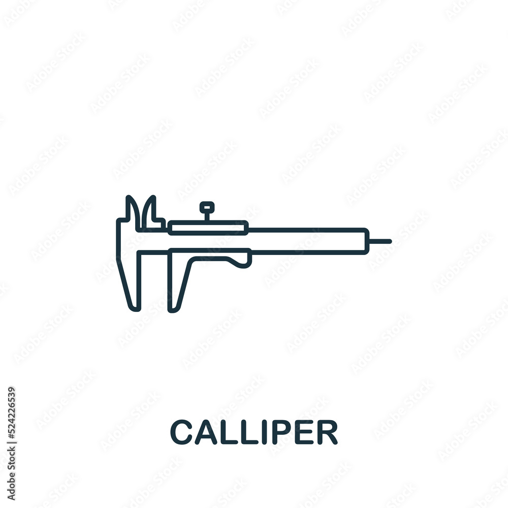 Calliper icon. Line simple Measuring icon for templates, web design and infographics