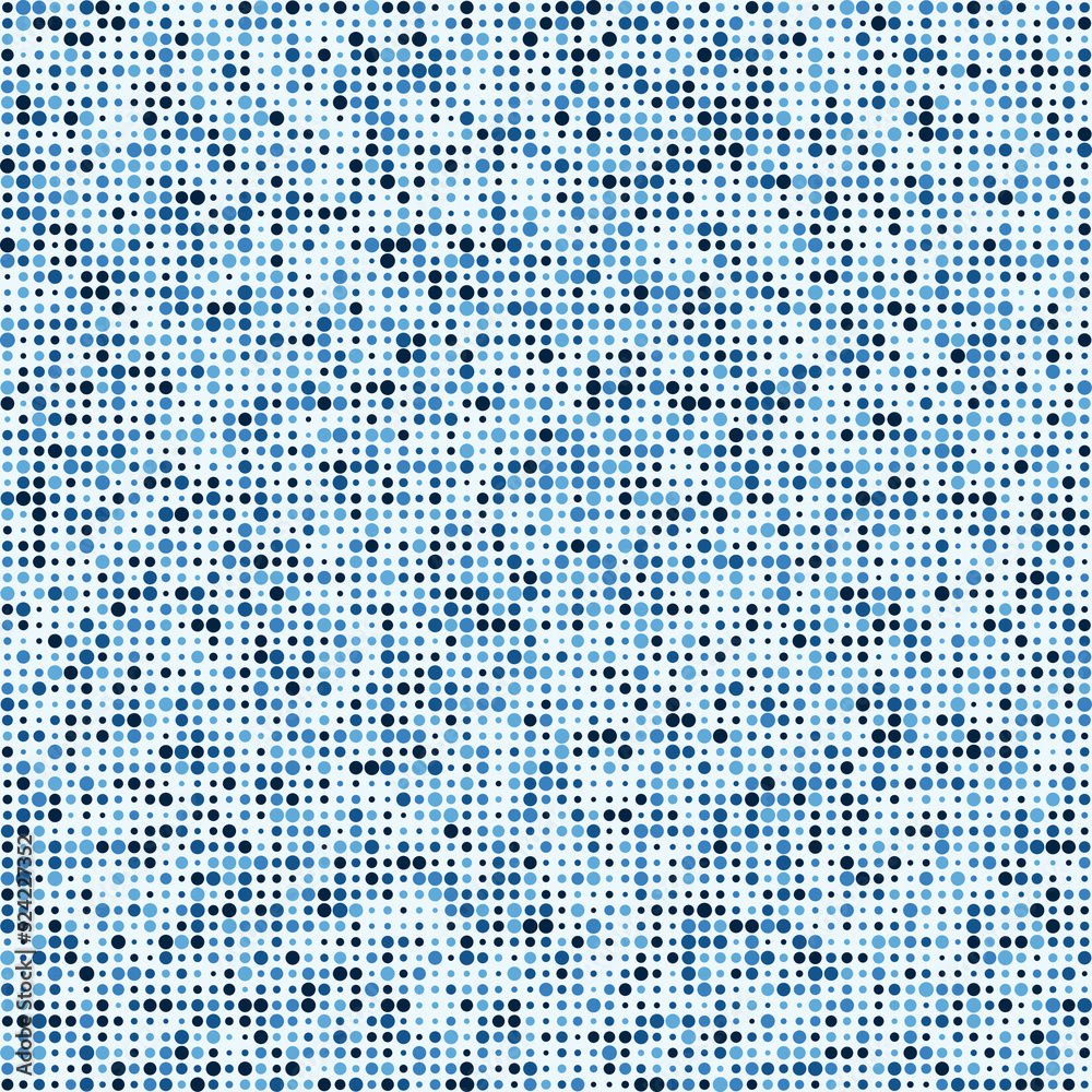 Different Sized Blue Dots Halftone Pattern Different Sized Blue Dots Halftone Pattern
