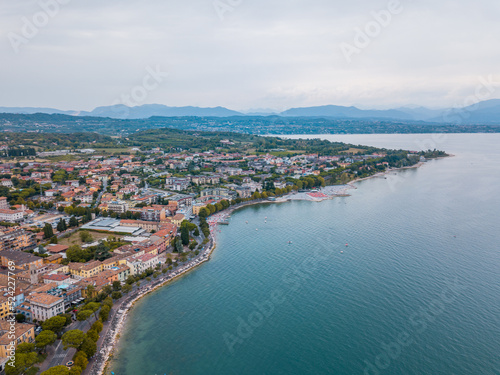 Italy  August 2022  panoramic view of Desenzano del Garda in the province of Brescia Lombardy