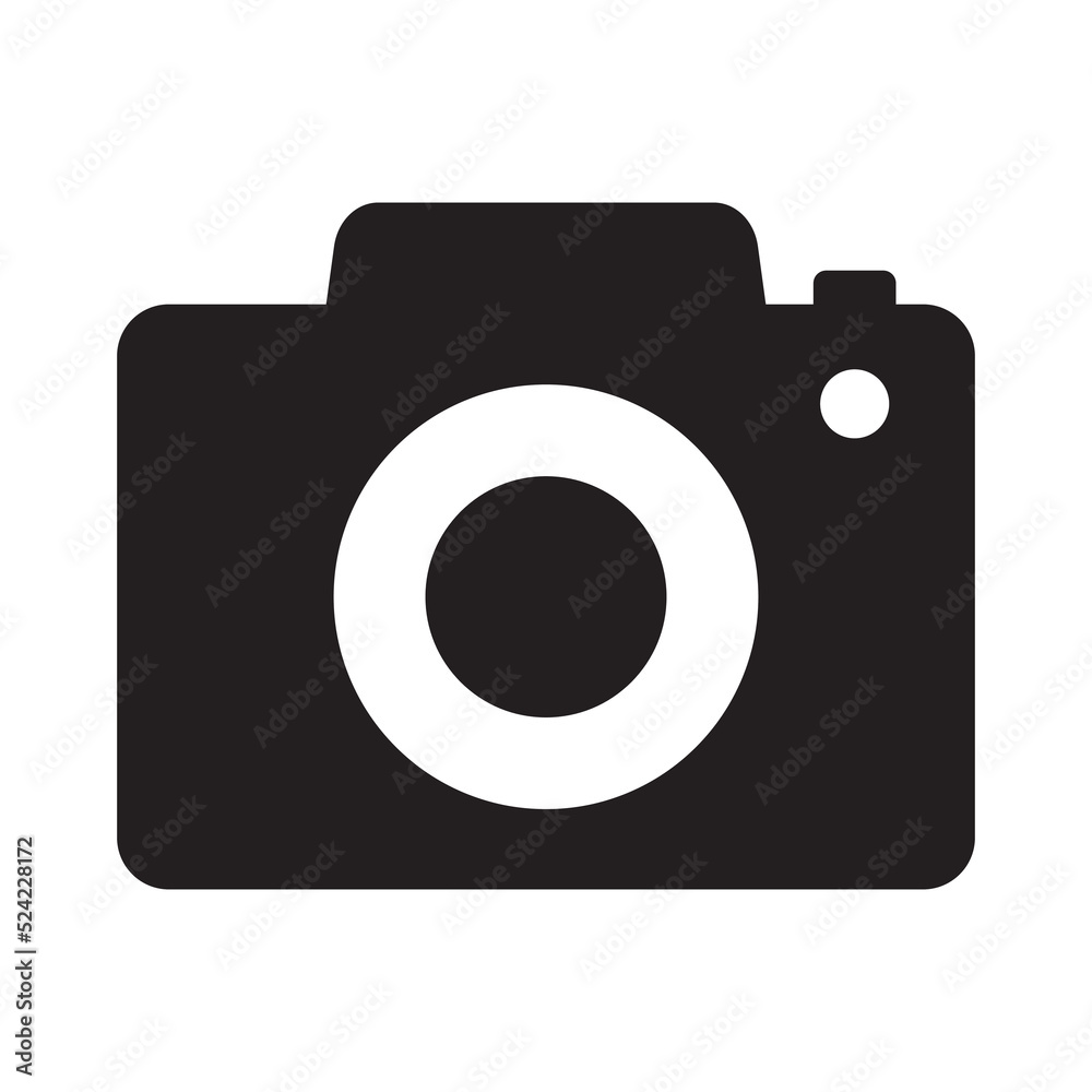 vector icon of camera on white background vector icon of camera on white background