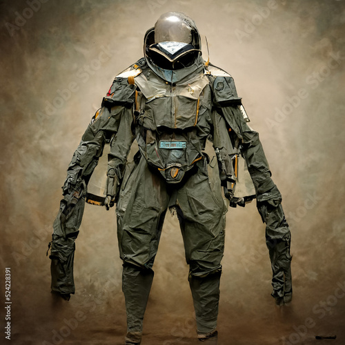 Illustration of a futuristic soldier