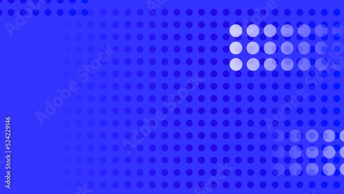 Abstract animated screensaver of geometric shapes. Looped animation with circles and crosses.