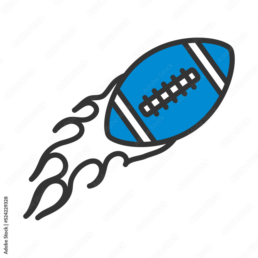 American Football Fire Ball Icon American Football Fire Ball Icon