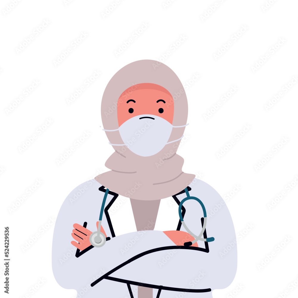 female arab doctor  with stethoscope Medical