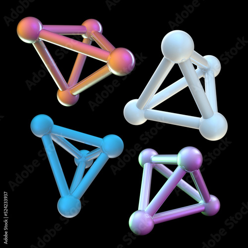 3d render of a molecule