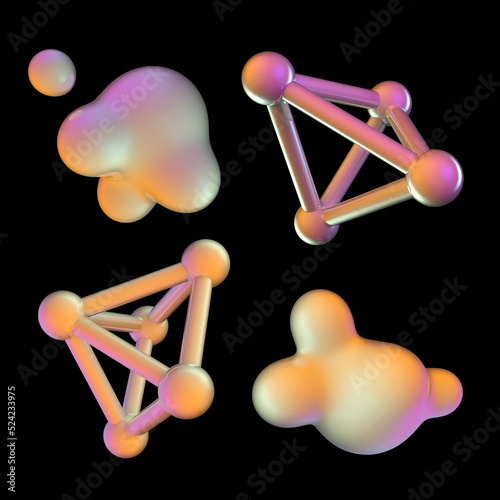 atom symbol on black