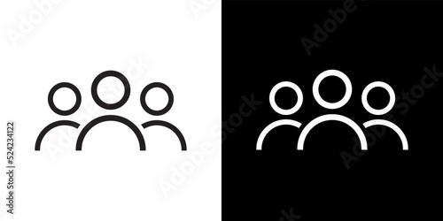 Group, teamwork, team icon vector in line style