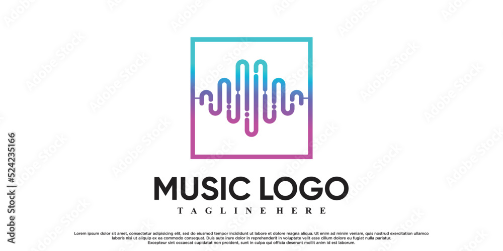 Music logo design with modern concept Premium Vector Music logo design with modern concept Premium Vector