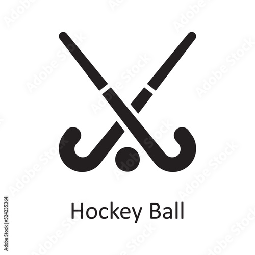 Hockey Ball vector solid Icon Design illustration. Sports And Awards Symbol on White background EPS 10 File