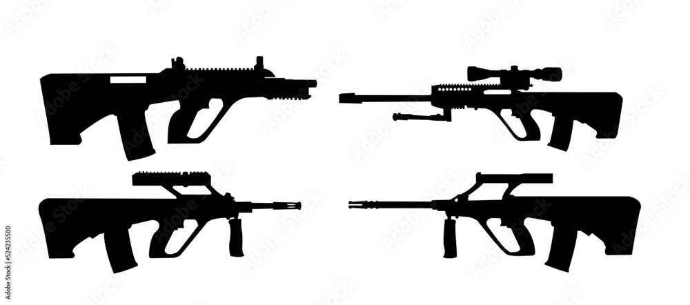 Aug Rifle - Gun Vector - Assault Rifle