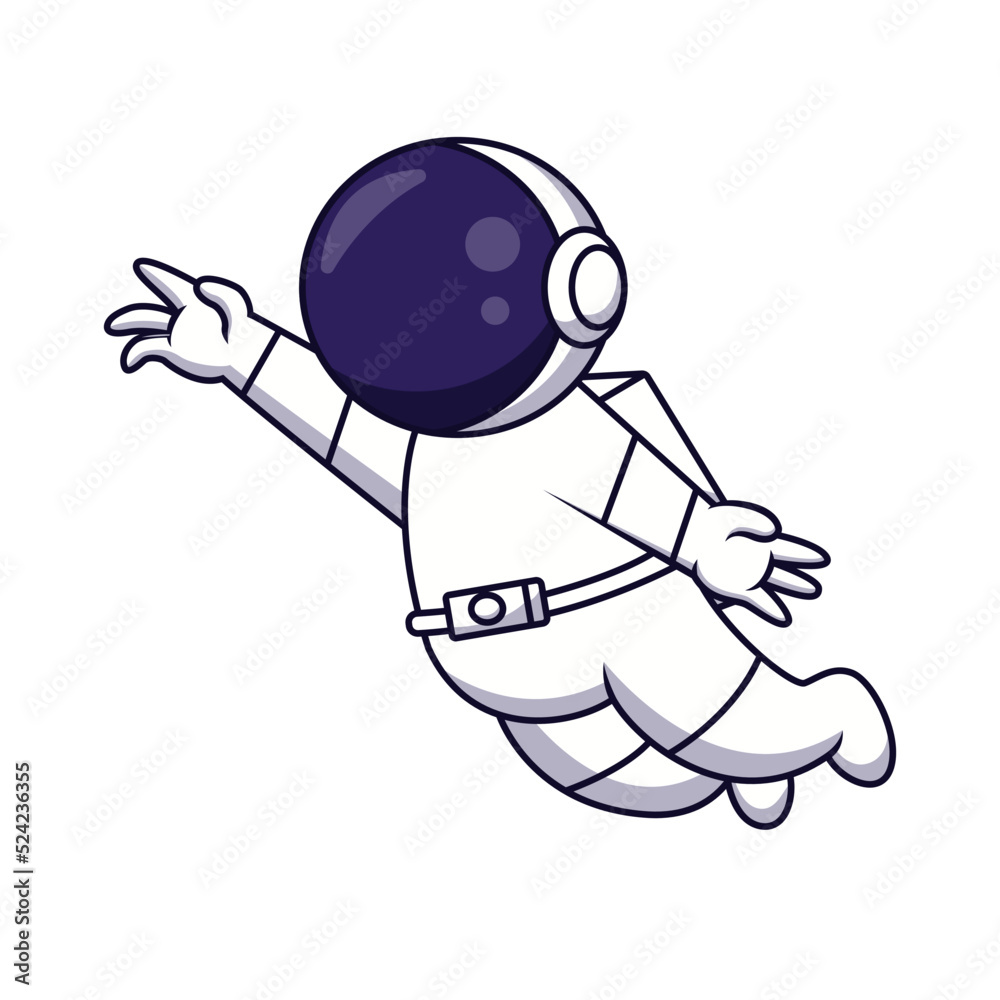 Cute astronaut cartoon. Vector illustration