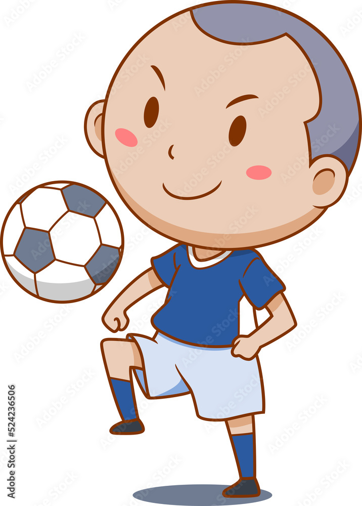 Cartoon cute soccer player. Cartoon cute soccer player.