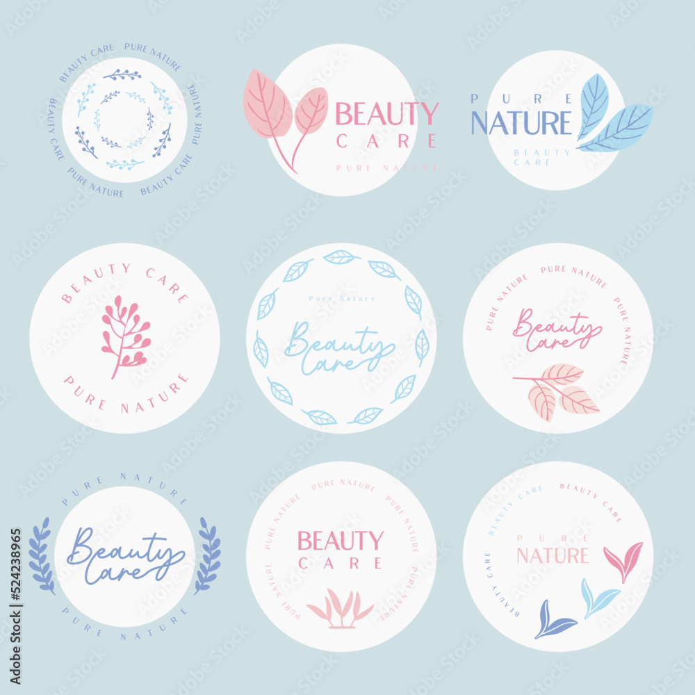 Badges, sign and stickers for beauty, wellness, natural and organic products. Badges, sign and stickers for beauty, wellness, natural and organic products.