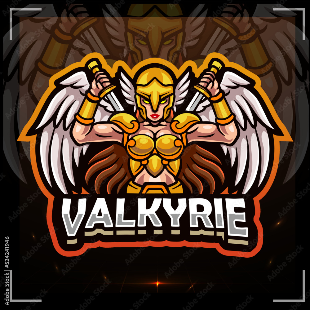 Valkyrie mascot. esport logo design Valkyrie mascot. esport logo design