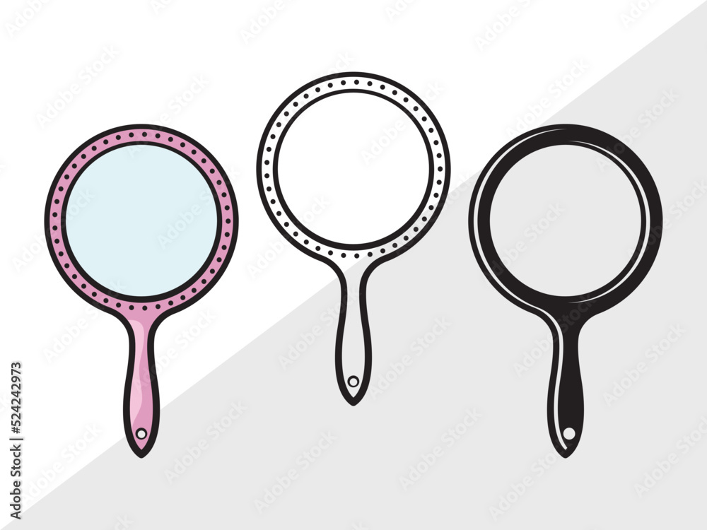 Mirror Clipart SVG, Mirror Svg, Mirror Frame Svg, Compact Mirror Svg