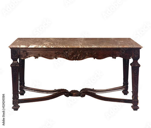Antique style table isolated on white