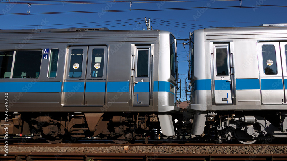 連結された電車 連結された電車