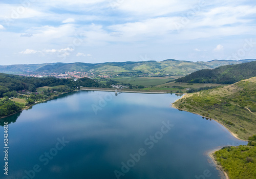Fototapeta Naklejka Na Ścianę i Meble -  an aerial view of Bezid lake - Romania