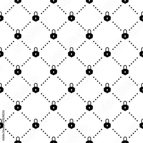 Seamless ornament with vintage locks. Secret concept. Mystery, clue and magic wallpaper. Mystical fairytale, fantasy secrecy background