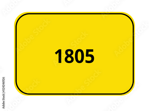 Ortseingangsschild Jahr - 1805