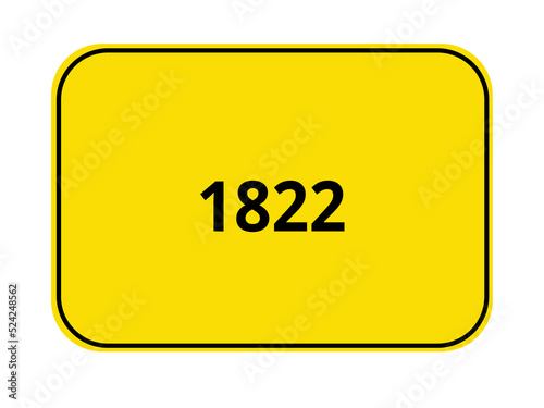 Ortseingangsschild Jahr - 1822
